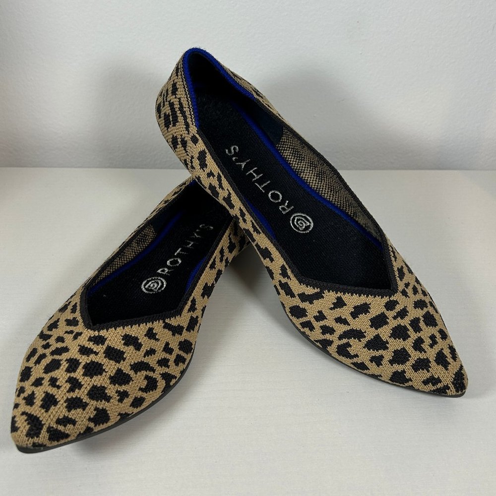 Rothy's The Point (Color: Leopard Print, Size: W8.5)